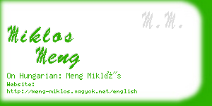 miklos meng business card